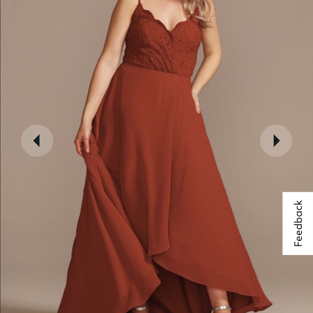 Lace Chiffon High-Low Dress